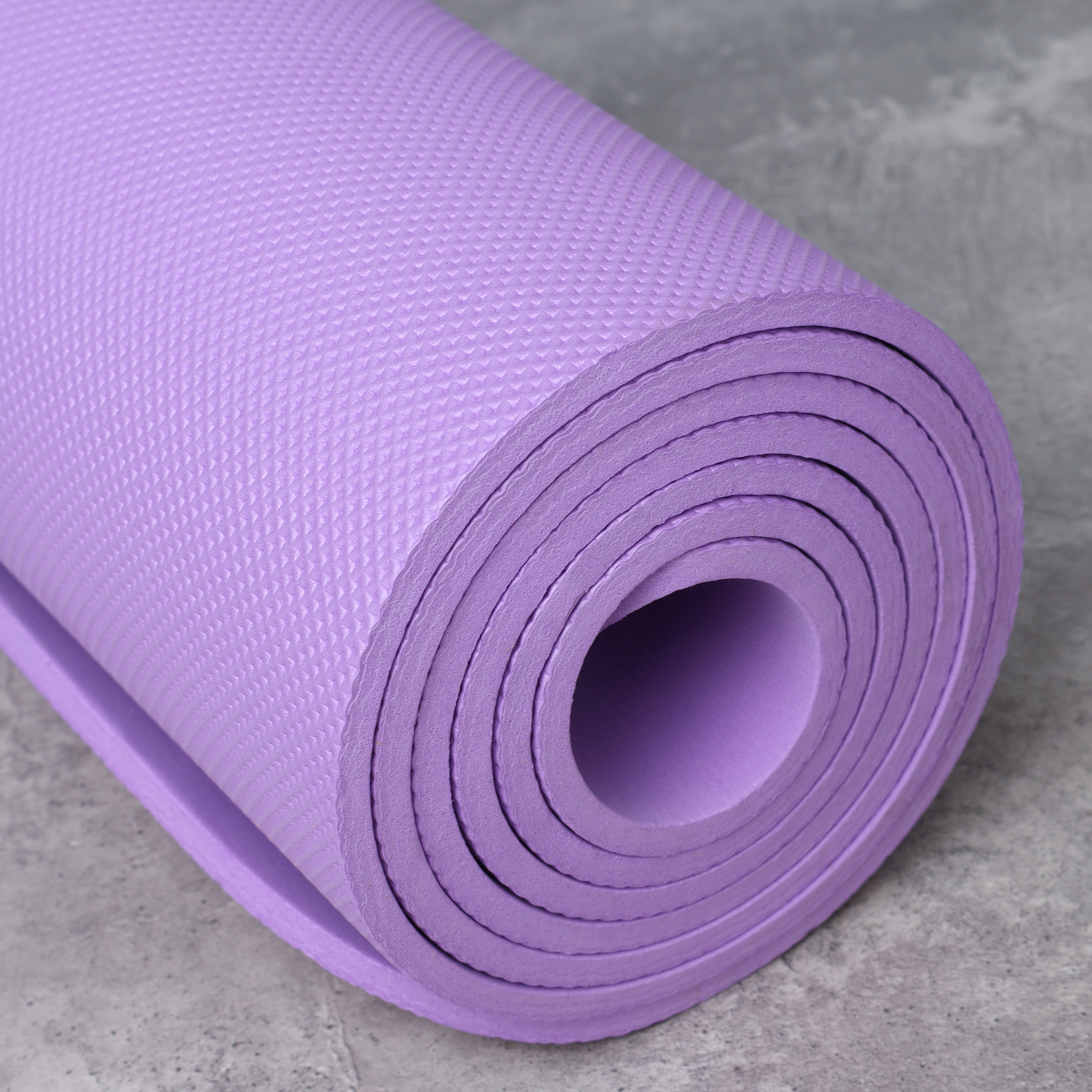 Коврик для йоги и фитнеса спортивный гимнастический EVA 6мм. 173х61х0,6 цвет: фиолетовый / YM-EVA-6V / уп 24