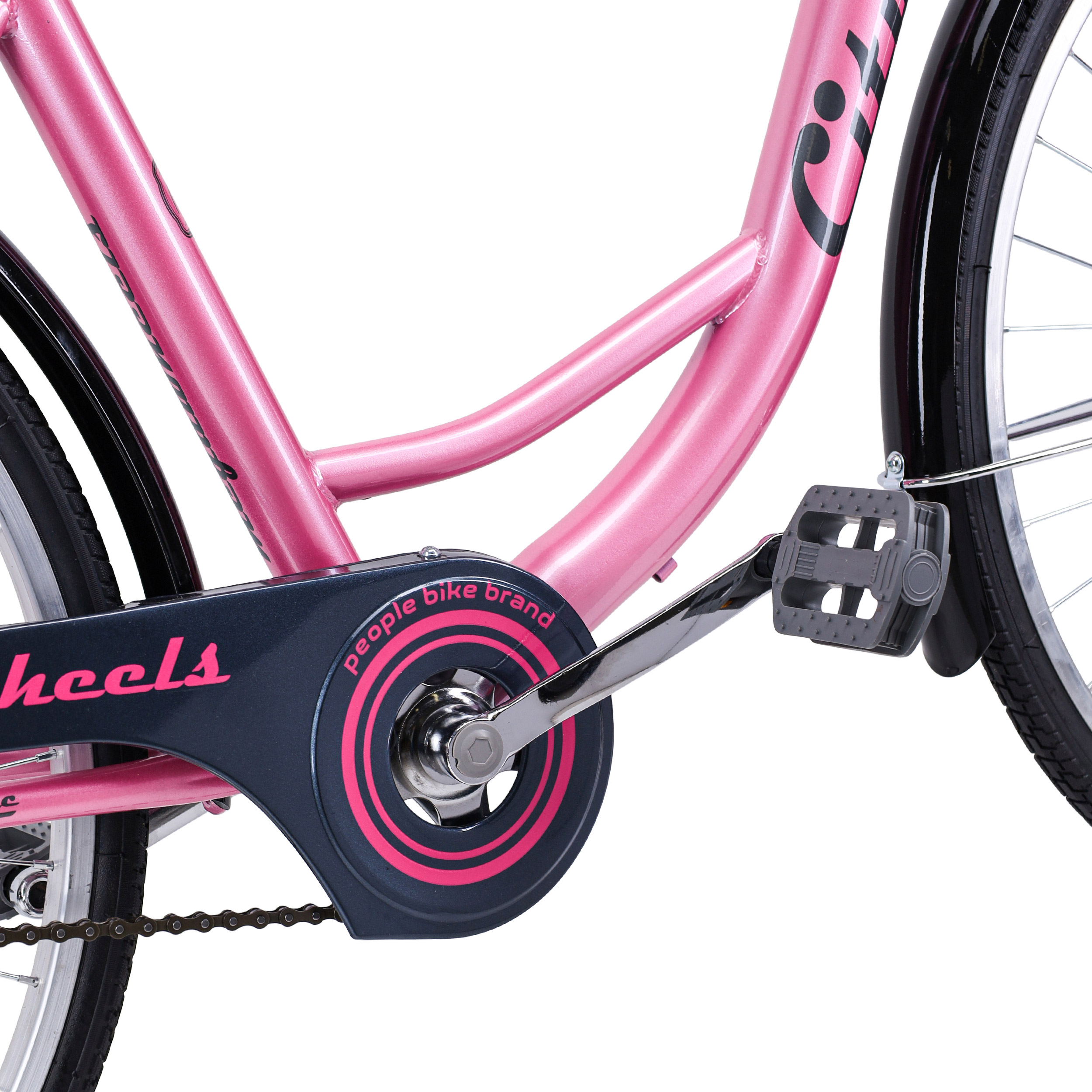 Велосипед городской MEGAWHEELS CITY 26" одна скорость, ножной тормоз, розовый