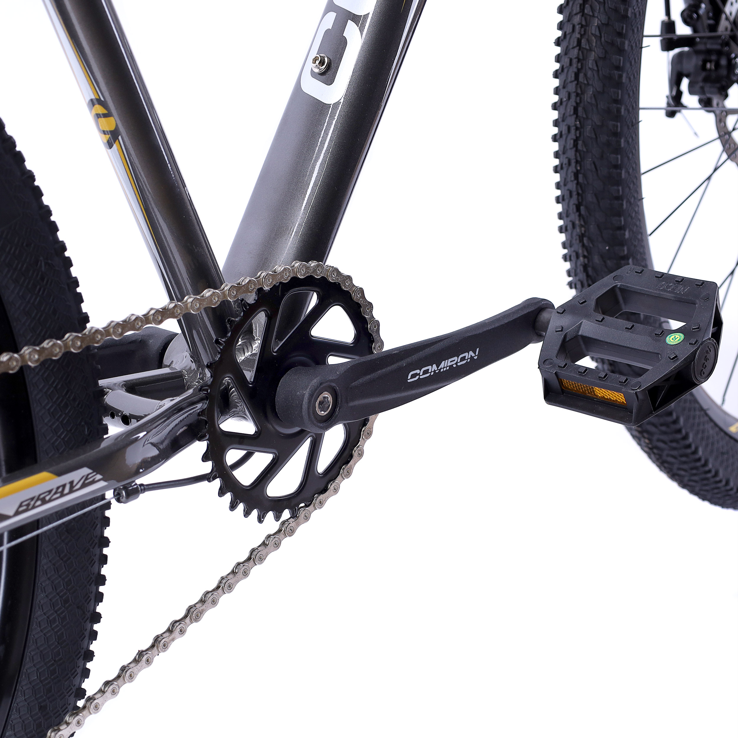 Велосипед 26" рама 15" 1х10sp COMIRON BRAVE 2.0 чёрное золото