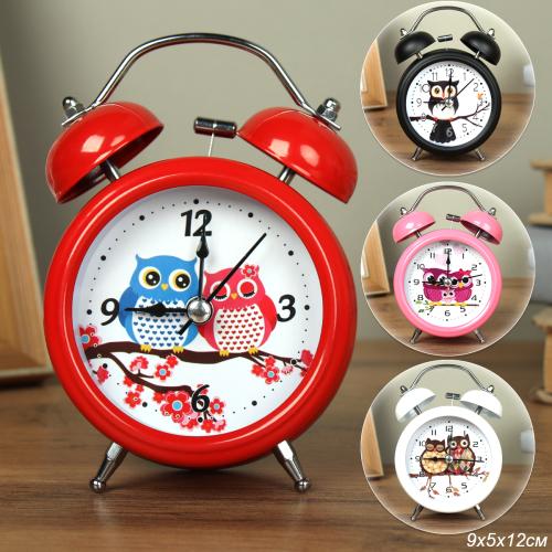 Будильник Совы 12 см / 669-2 /уп 100/ 