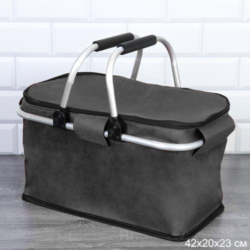 Сумка с эффектом сохранения холода, тепла/термосумка / DFB130gray /уп 30/ 42х20х23 см