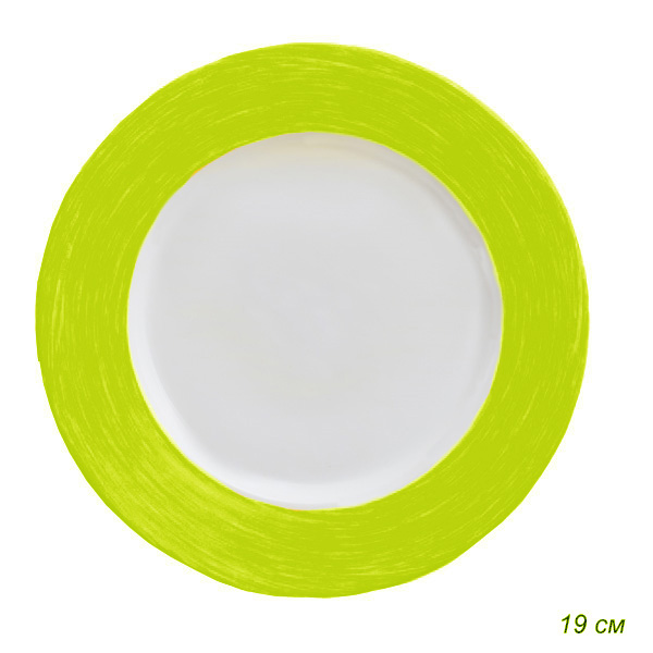 Тарелка десертная 19 см Колор Дэйс Грин / L1497 /уп 24/