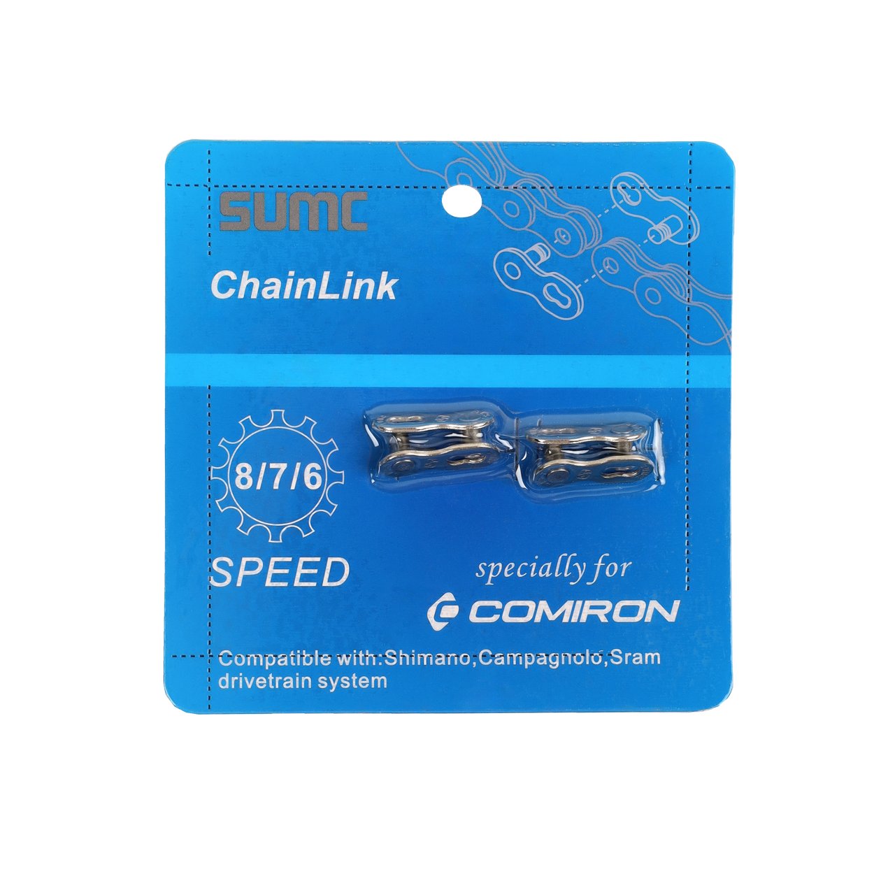 Замок цепи SUMC набор 2 комплекта для цепей на 6-7-8 speed /уп 500/