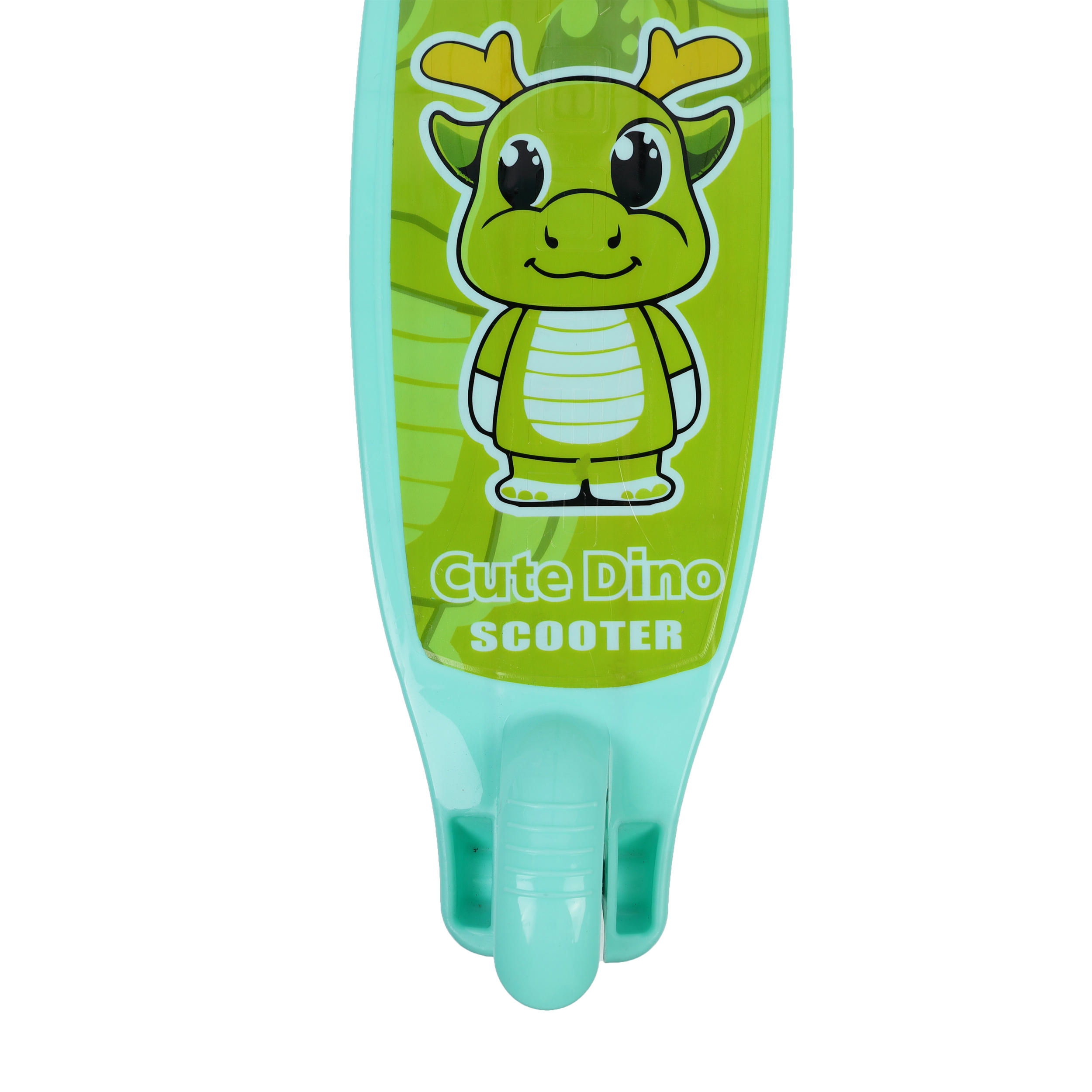 Самокат трехколесный облегчённый для детей от 3-х лет Yeenot GT105-2, нагрузка до 25кг, вес 1,2кг, светящиеся колёса 110мм, цвет зелёный Дино БК/уп13