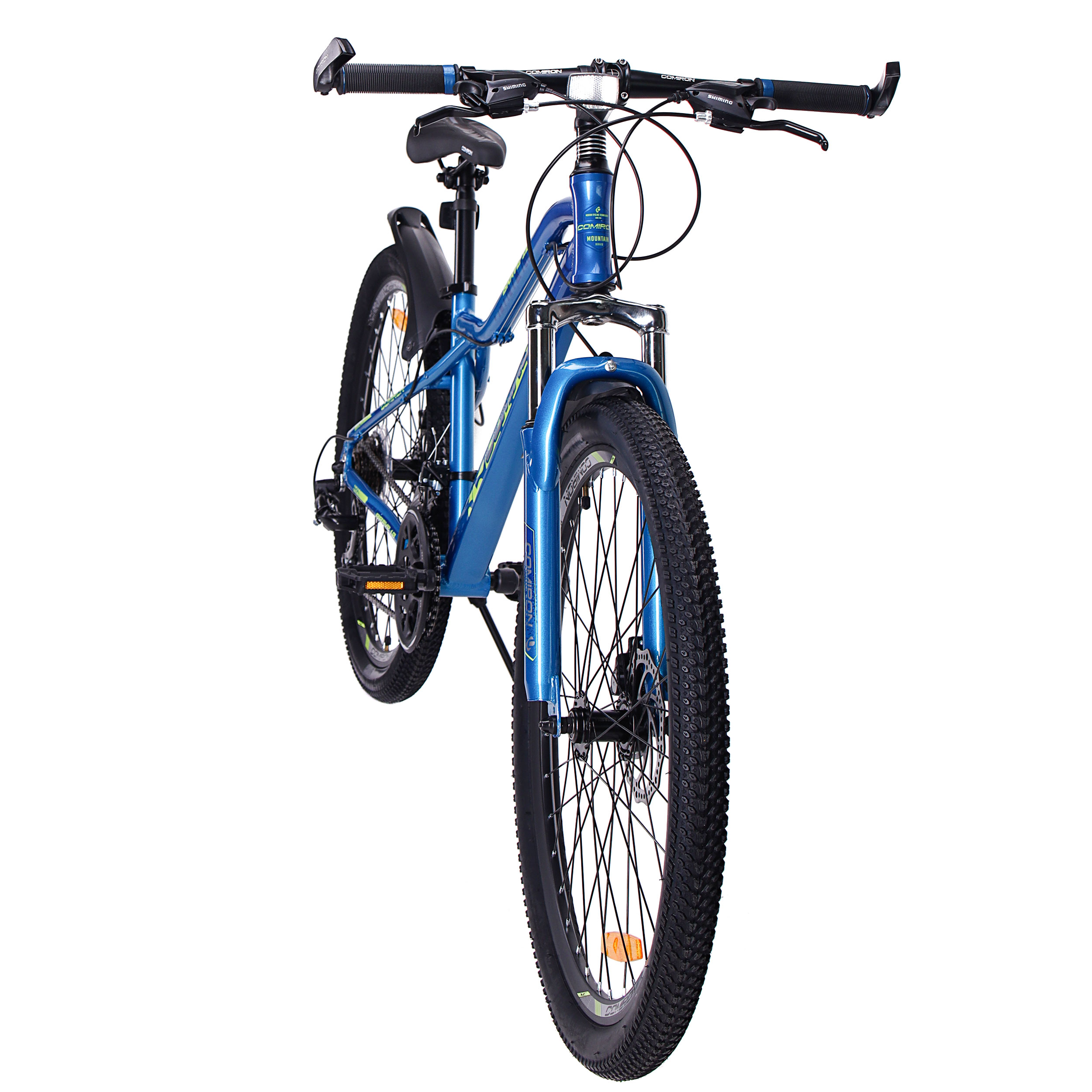 Велосипед 26" рама 15" 21sp CB640 BS COMIRON BRAVE синий морской роял блю лайм солнечный