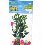 Водоросли c камнями 12 см Листья круглые на конце / KW-2760 /уп 24/480/705005