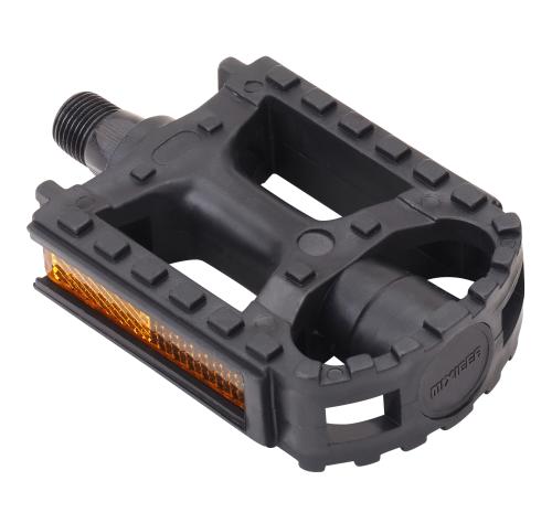 Педаль MTB MIXIEER MX-P616, 9/16 резьба, PP корпус, сталь. подшипник, 100х70мм, с рефлектором, 2S ось, black, 1 пара /уп50/
