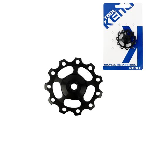 Ролик натяжителя заднего переключателя 11T . Алюминиевый. KENLI /KL-4011B/ черный/ уп200/