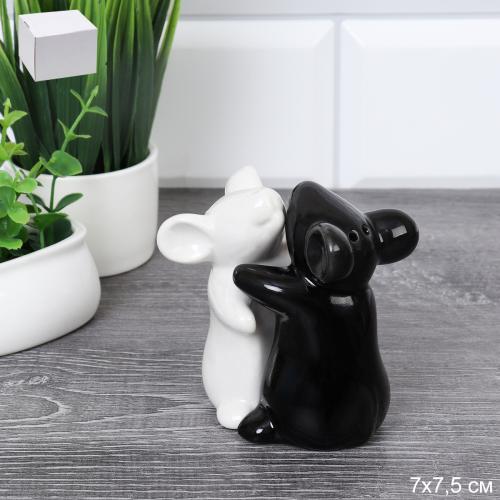 Набор для специй 2 предмета Мышки Инь Янь  / 102 /уп 144/ 