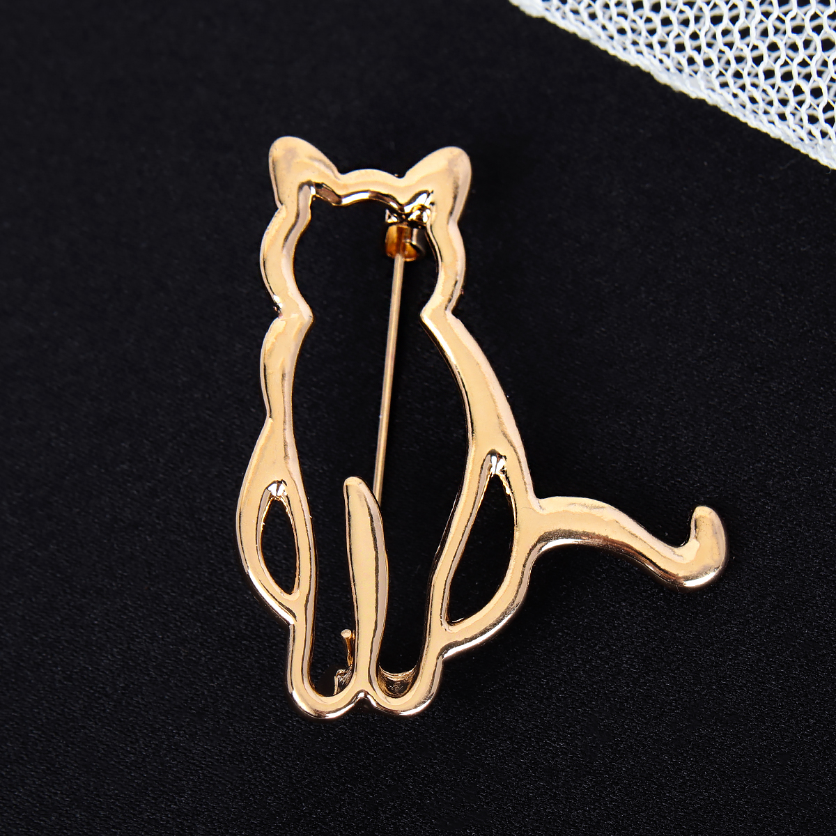 Брошь Кошка / 3356-1 /уп 24/