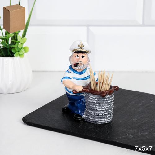 Подставка для зубочисток Моряк 10 см / LY1129 /уп 192/ без зубочисток 