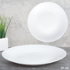 Тарелка обеденная 240 мм Классика белая / LHP-95 (WHITE) /уп 6/ 36/ 