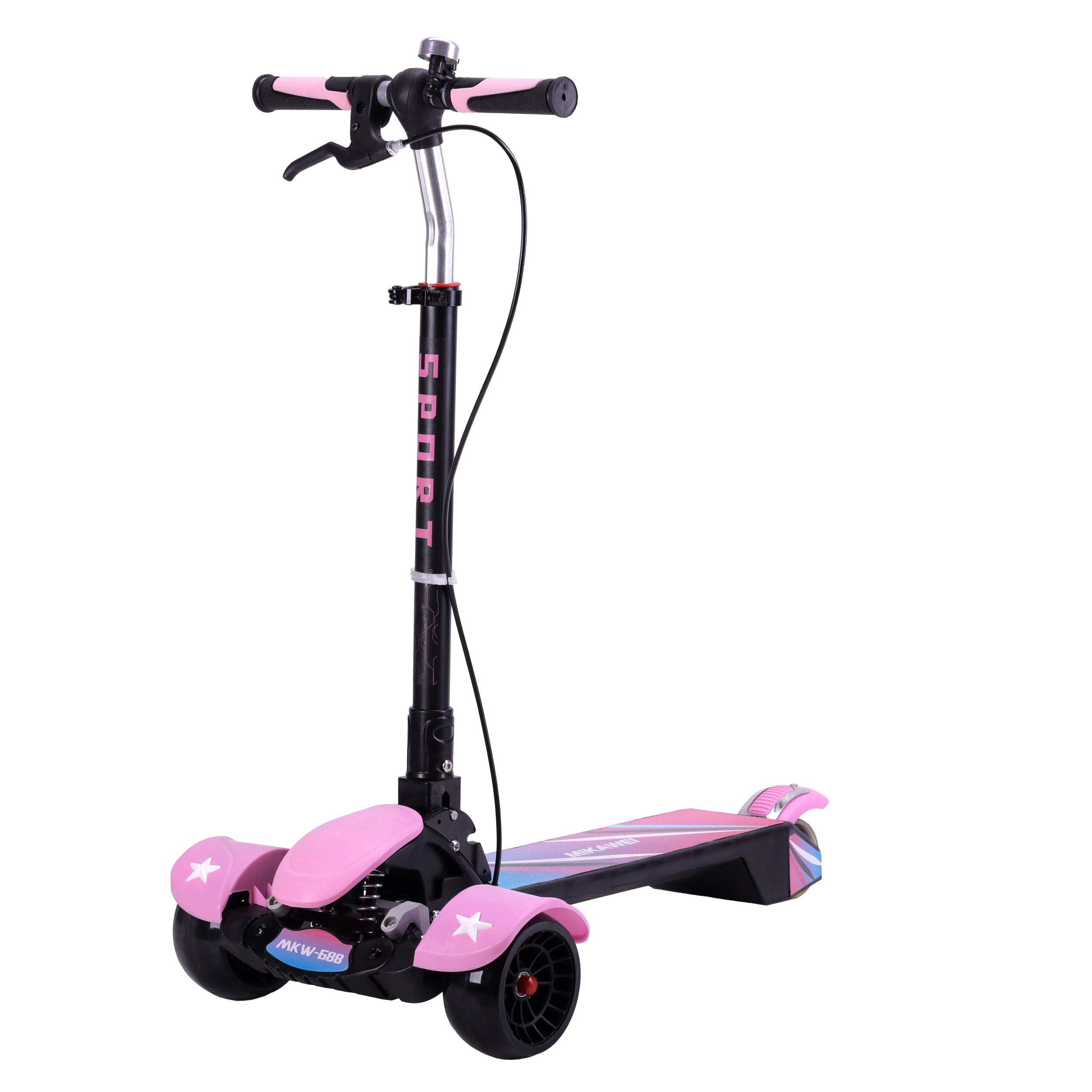 Самокат 3-х колесный / GT688P /уп 4/ розовый