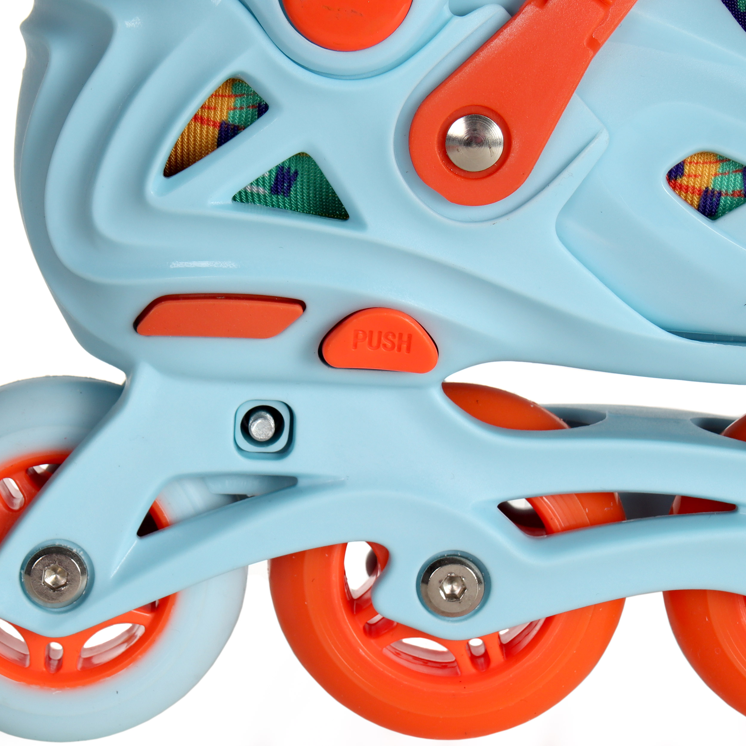 Роликовые коньки COMIRON  2021 S с блокировкой колёс /уп 6/ (31-34) оранжевые