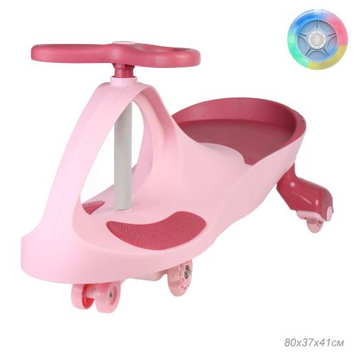 Толокар COMIRON QT-8097 / светящиеся PU колеса 80 мм / Розовый / уп5
