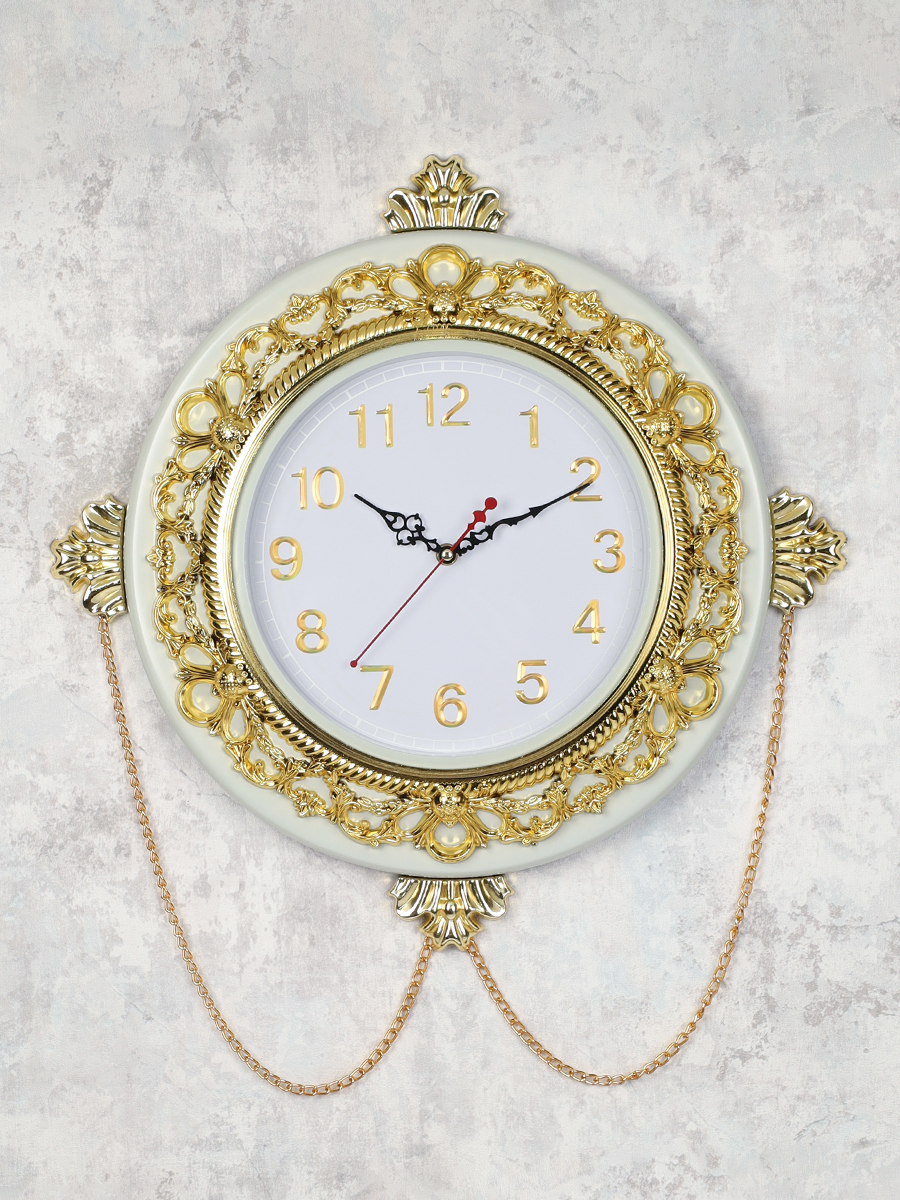 Часы настенные 40 см / 3033W /уп 12/с цепочкой