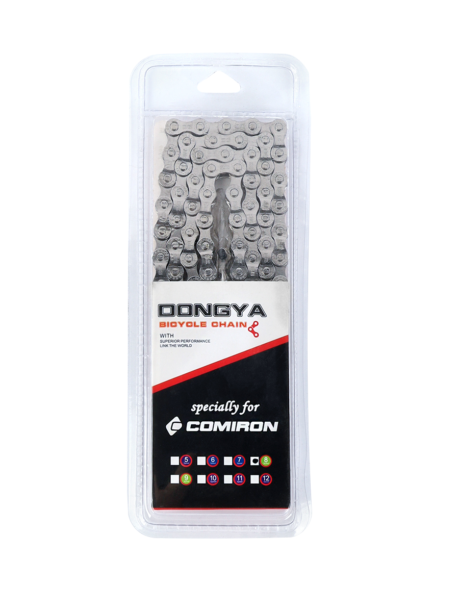 Велосипедная цепь DONGYA CHAIN 8 speed S8 1/2"x3/32"116L ГОСТ 30442-97 ISO 9633/уп 50/