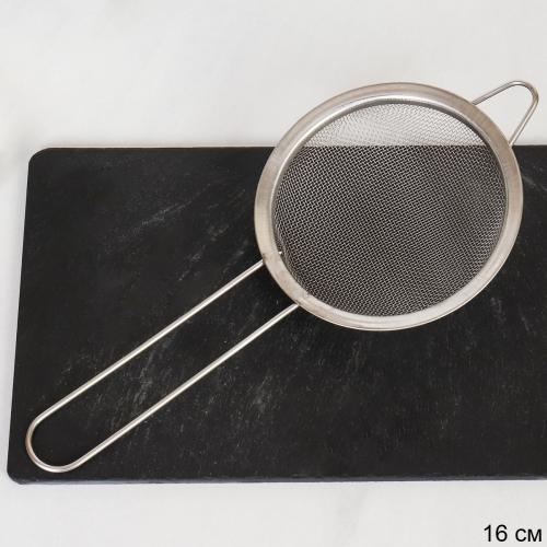 Сито с ручкой 16 см металл / W16-665 /уп 200/
