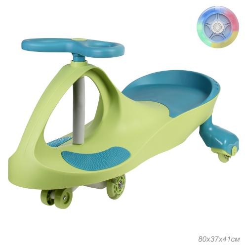 Толокар COMIRON QT-8097 / светящиеся PU колеса 80 мм / Зеленый / уп5