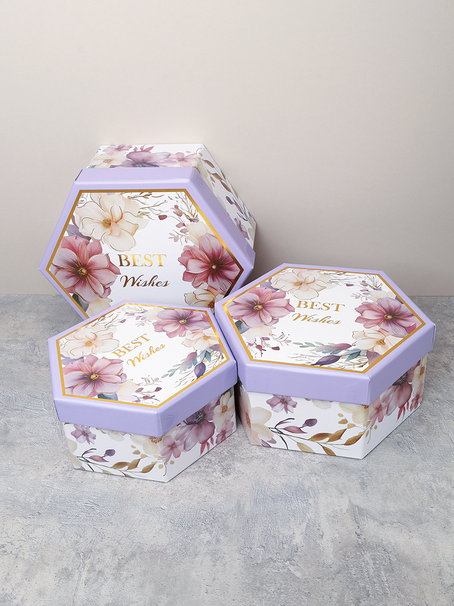 Коробка подарочная 3 штуки / 1162 /уп 24/13.7*15.7*7/15.7*18*8/17.5*20*9cm