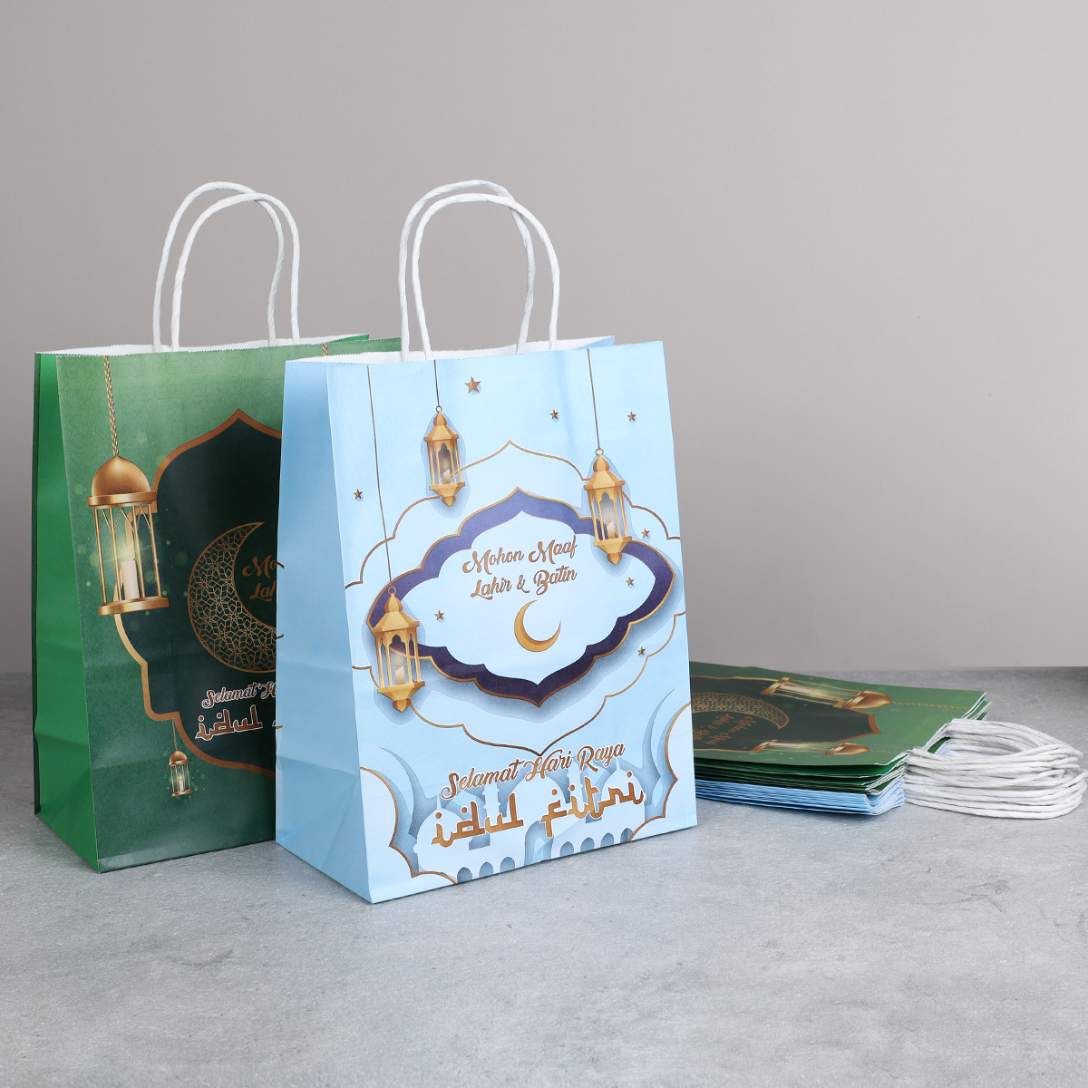 Пакет подарочный набор 12 штук 27х21х11 см Мусульманский / M381-3/4 /уп 50/