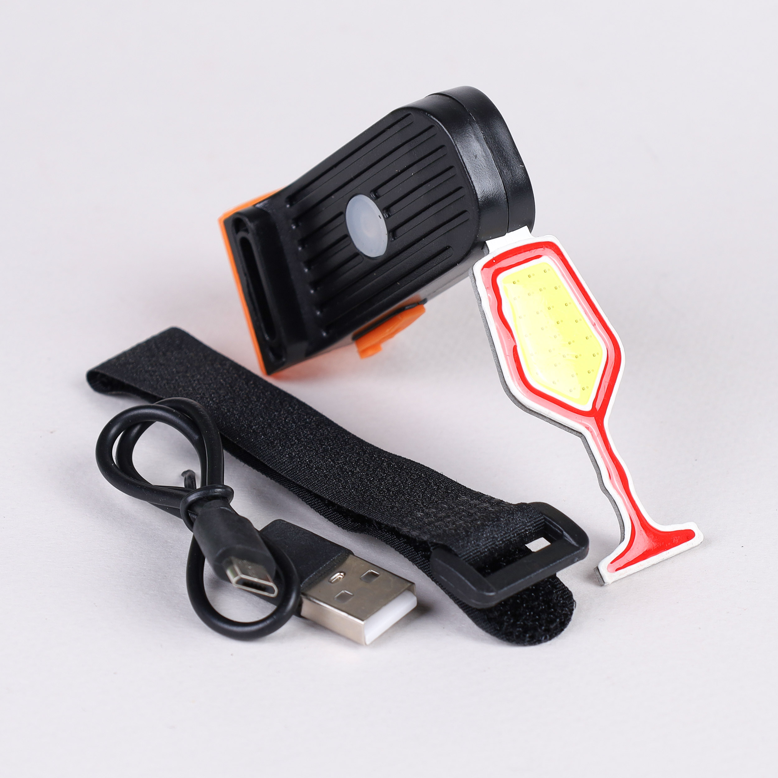 Фонарь задний COMIRON "CUP" суперлегкий; свет LED; аккум 250mAh; влагозащита IP64. /уп 50/