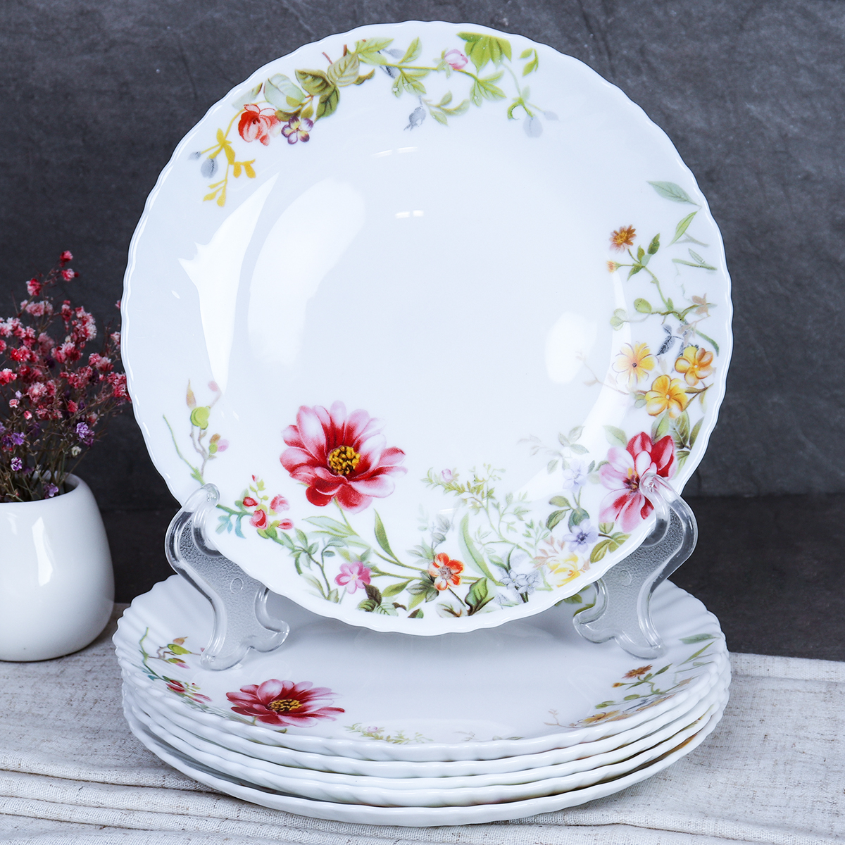 Набор тарелок 6 штук 190 мм / LHP-75XN (7133) /12/ Весенняя