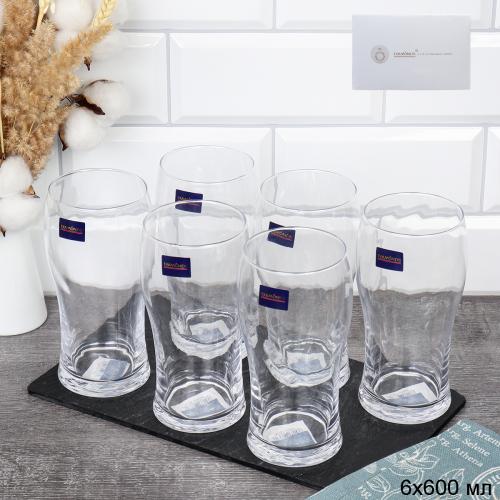 Бокал пивной 6 штук 600 мл / DMC022 /уп 8/