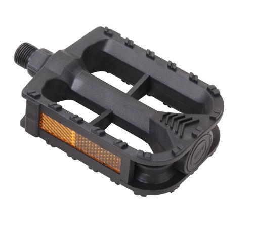 Педаль CITY MIXIEER MX-P633, 9/16 резьба, PP корпус, сталь. подшипник, 111х72мм, с рефлектором, 2S ось, black, 1 пара /уп50/