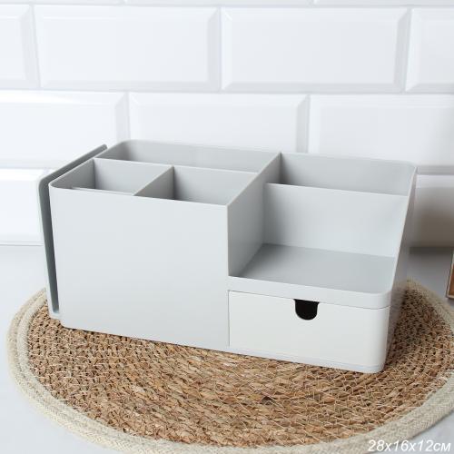 Органайзер под косметику украшения 28х15,6х12 см / GL-21 /уп 20/серый