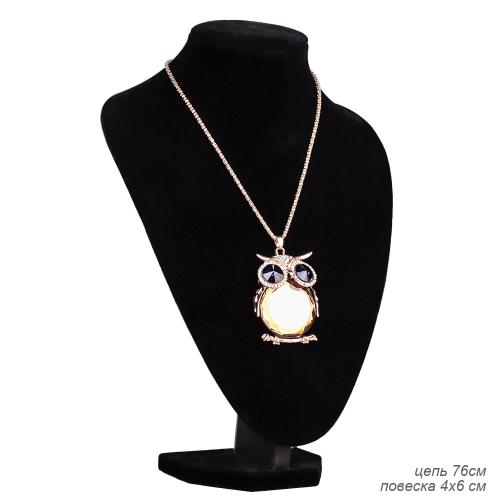 Подвеска-кулон на цепочке 76 см Сова / YD10001/6 /уп 6/