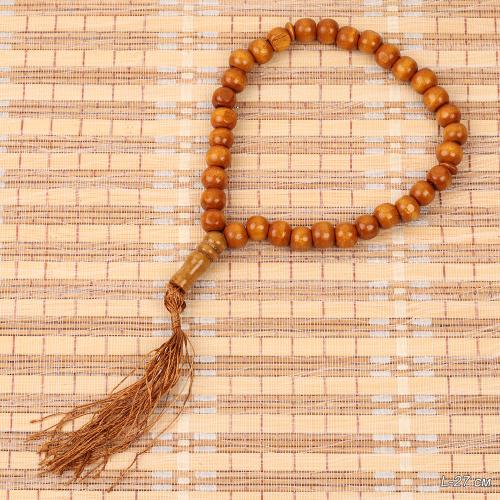 Четки мусульманские 33 бусины 10мм / MА54 /уп 10/300/светло коричневый