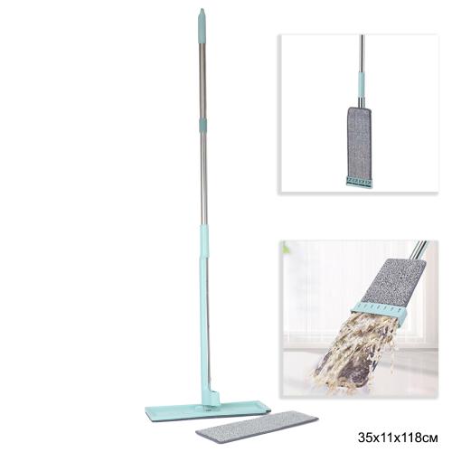 Швабра с отжимом 35х11x118 см / m1-01 /уп 40 / 2 насадки