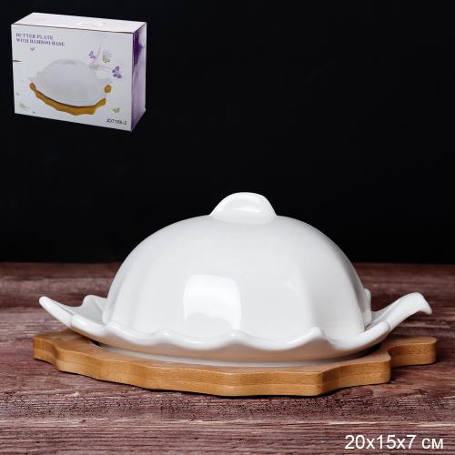 Масленка 20 см / JK-360 /уп 18/ на деревянной подставке