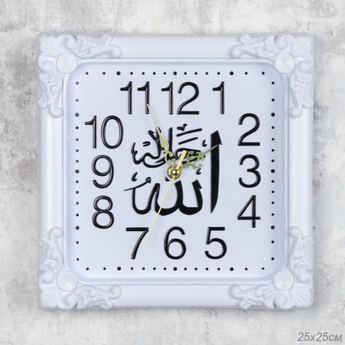 Часы настенные Мусульманские 25х25 см / 2200М /уп 40/ 731601 белые
