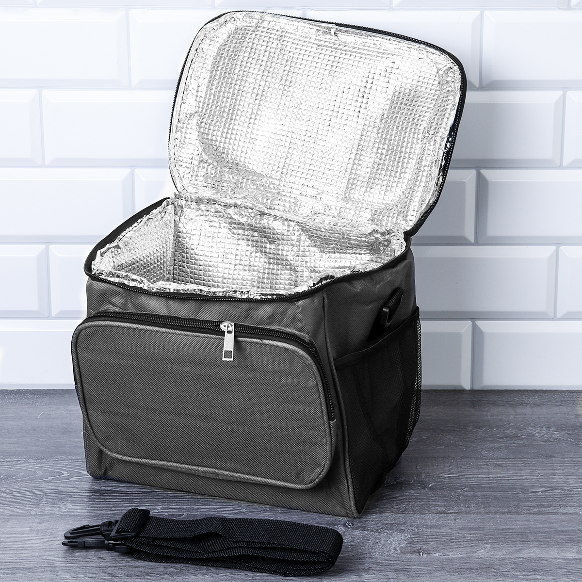 Сумка с эффектом сохранения холода, тепла/термосумка / DFB110grey /уп 50/* 29х20х22 см 10 л