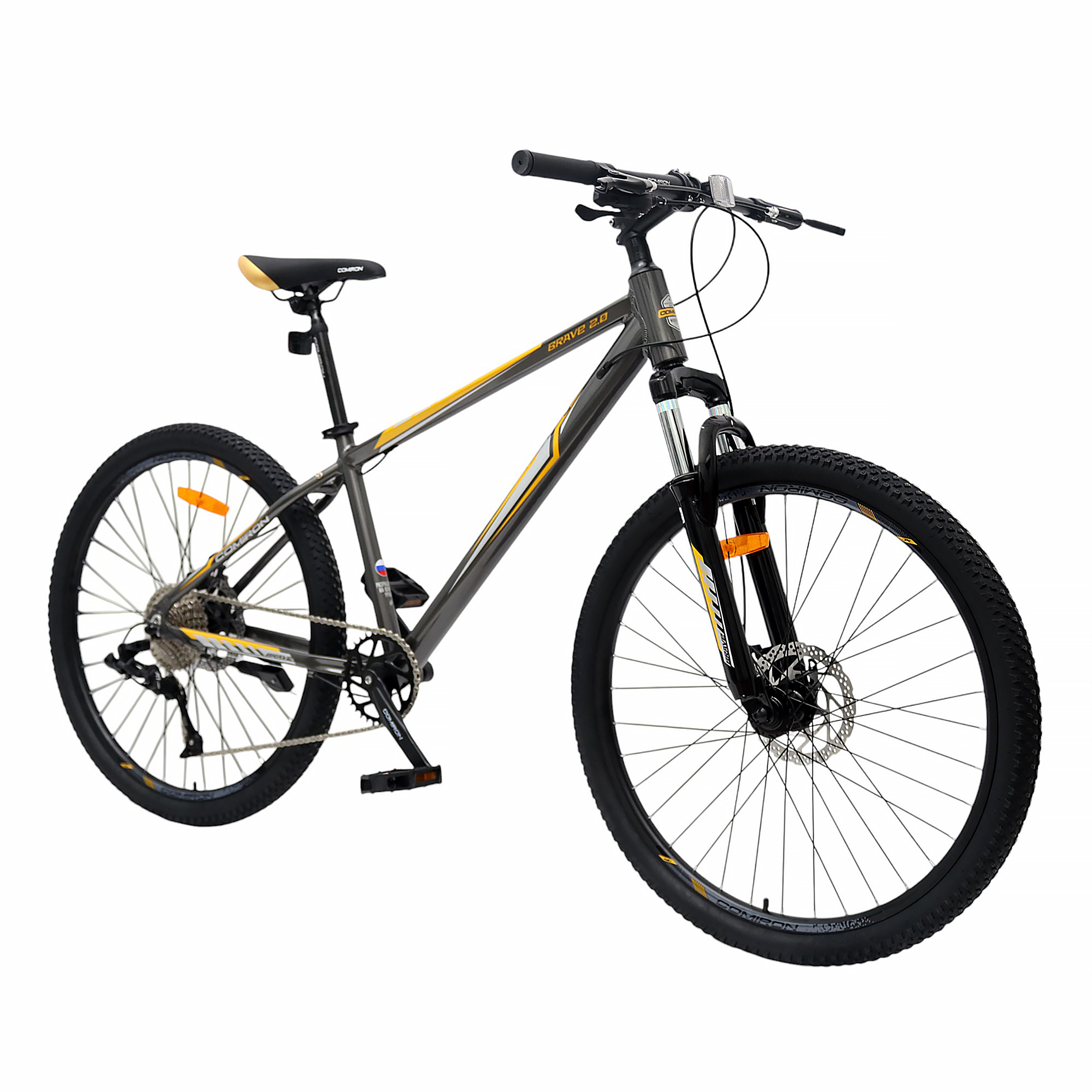 Велосипед 26" рама 15" 1х10sp COMIRON BRAVE 2.0 чёрное золото