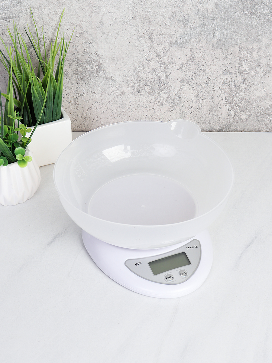 Весы кухонные электронные 5 кг с чашей 800 мл / VCH5 /уп 40/ без батареек