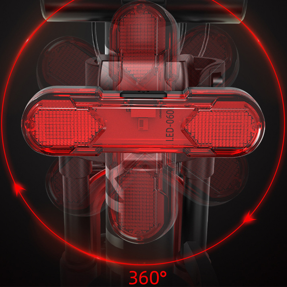 Фонарь задний COMIRON TA10 корпус: ABS, IPX5; свет: COB(5LED), 80lm; аккум: 220mAh, USB; четыре режима, поворотный на 360С. /уп 120/240/