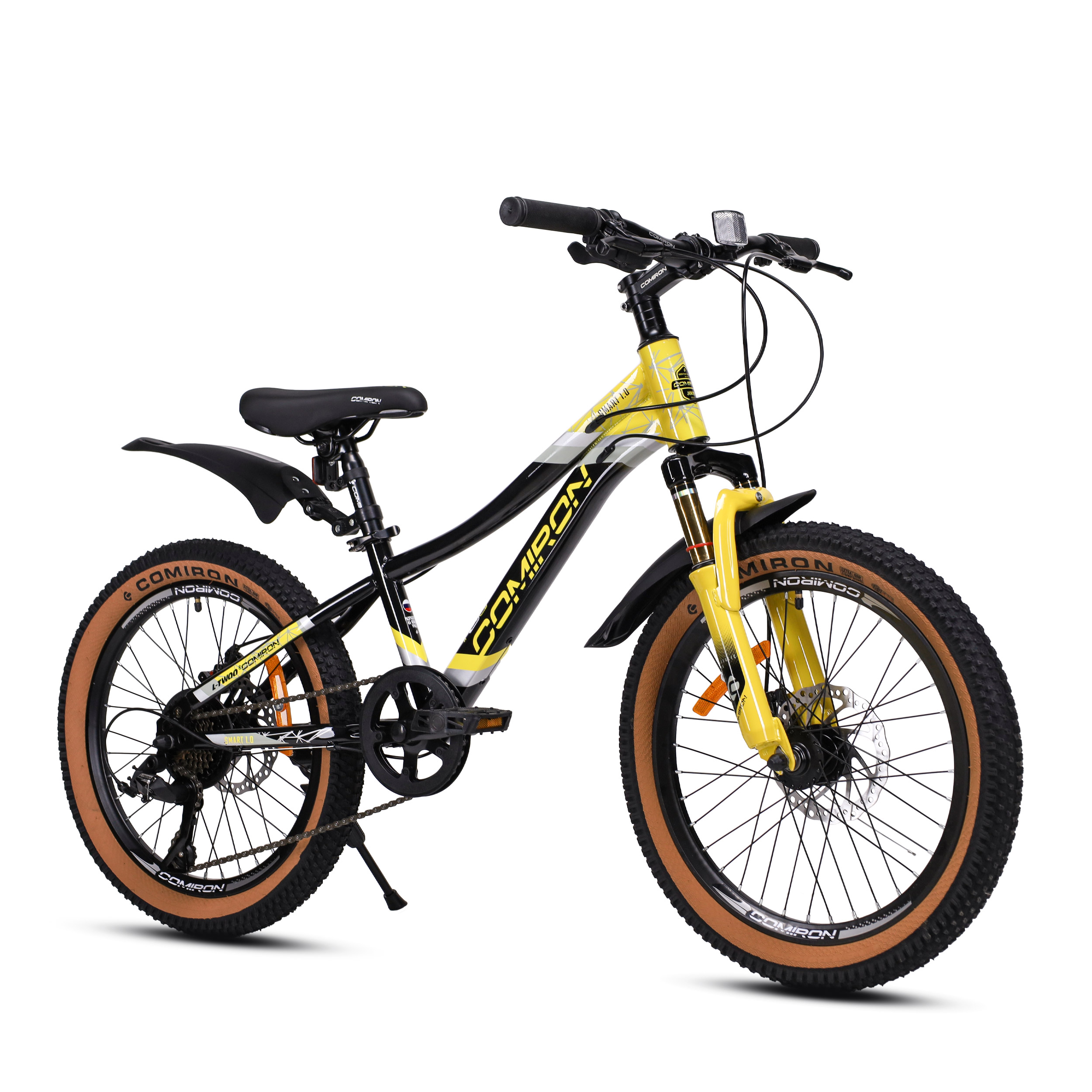 Велосипед 20" рама 10" 7sp COMIRON SMART жёлтый