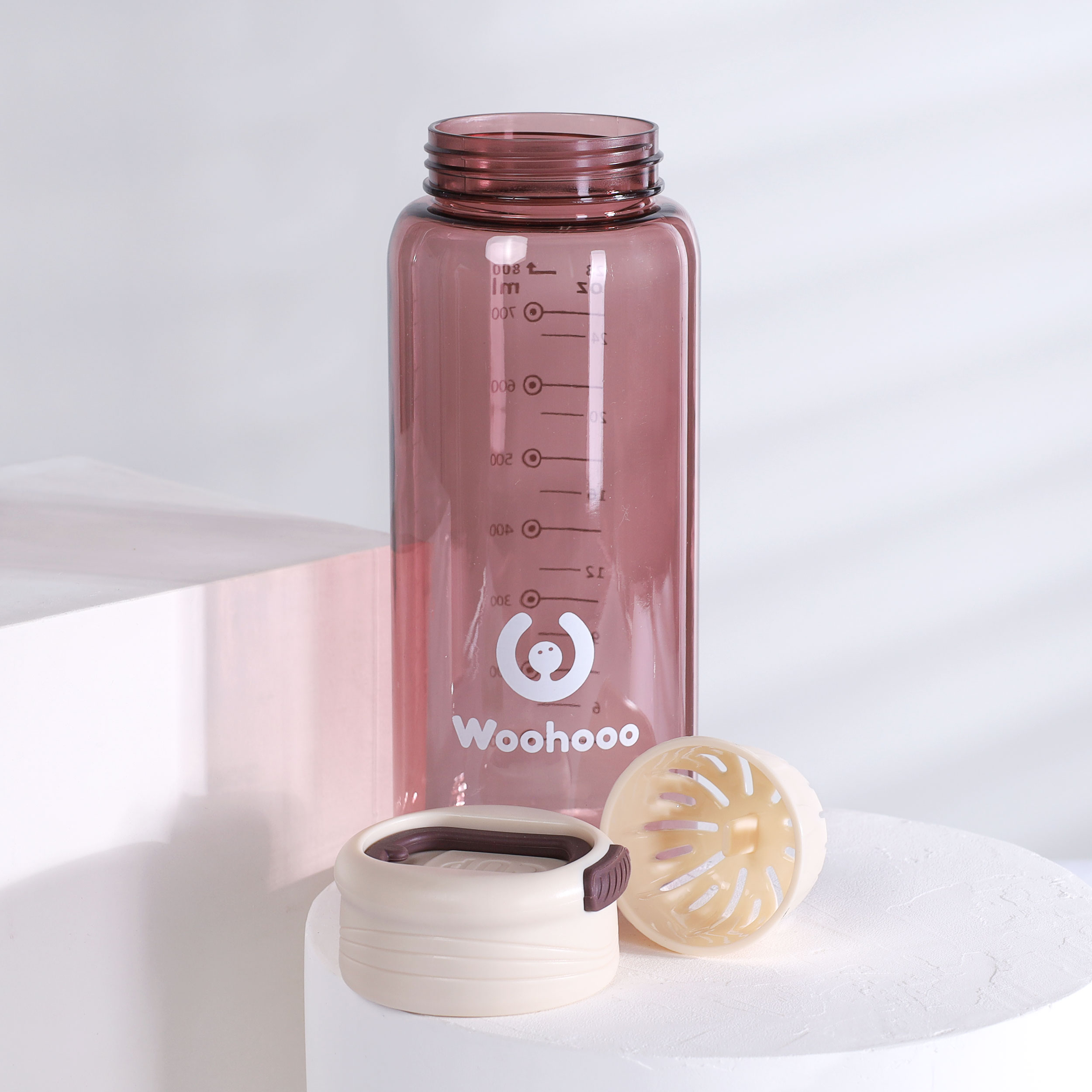Бутылка для воды 800 ml Вуухууу-Woohooo / Пищевой PP / уп 60 / Розовый / АКЦИЯ