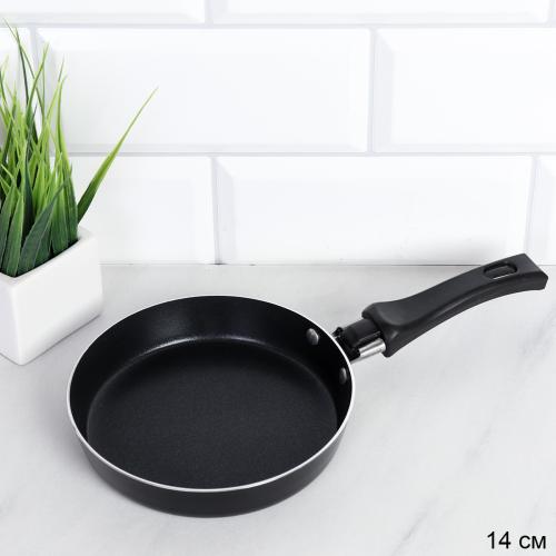 Сковорода порционная 14 см с антипригарным покрытием / б/кр / MVD-14 /уп 100/ 0,14