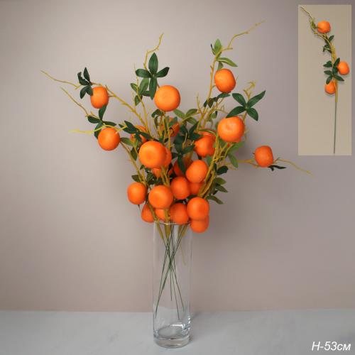 Растение искусственное Мандарин 3 ягоды 53 см / GTN-3 /уп 10/800/