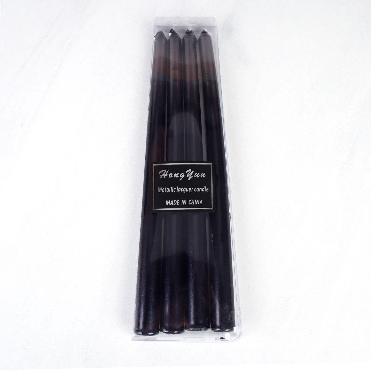 Свеча 4 штуки 25х1,7 см набор / RF-902 /уп 144/ черный / 2 СОРТ ЦАРАПИНЫ