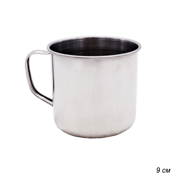 Кружка металлическая 9 см 400 мл / C3-9CM /уп 240/ 0,06 /