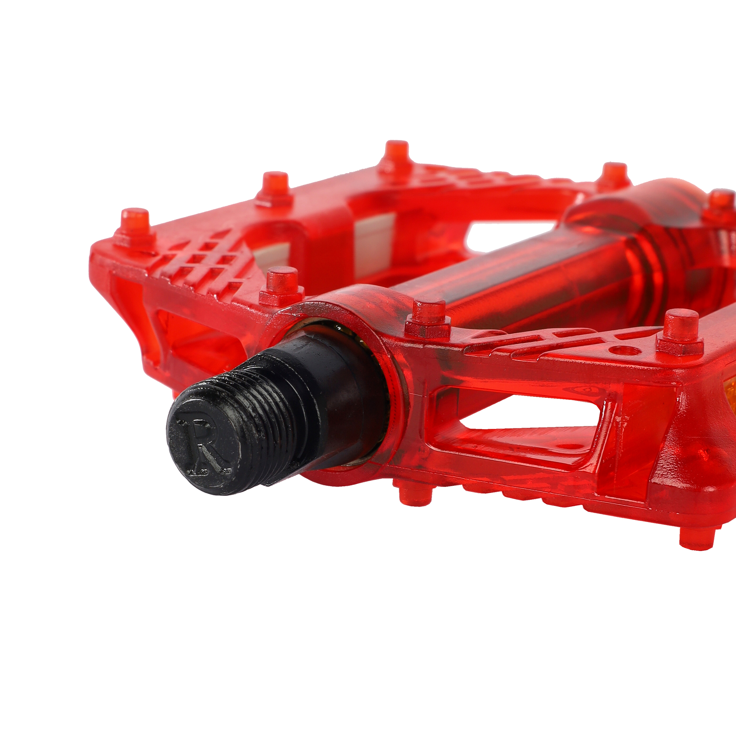 Педаль MTB HONGDING HD-855, 9/16 резьба, PC корпус, 2DU подшипника, 113х97мм, с рефлектором, 2S ось, 1 пара /HD-855/ красный /736976     