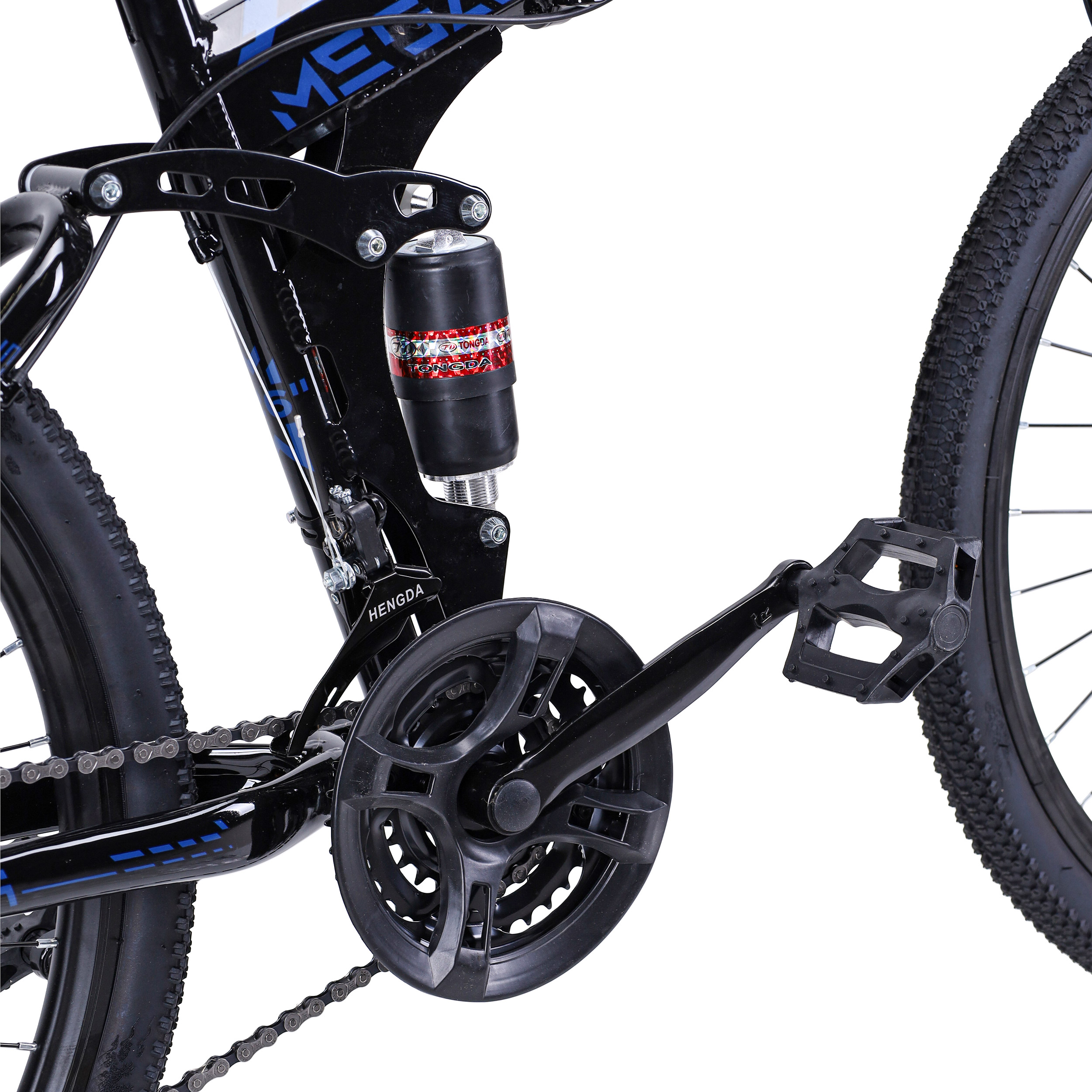 Велосипед 26" рама 17" 21sp  MEGAWHEELS DH чёрный-синий