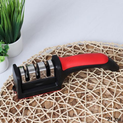 Точилка для ножей 3 уровня заточки с подвесом и анатомической ручкой/ TT-34 /уп 100/ без кор.