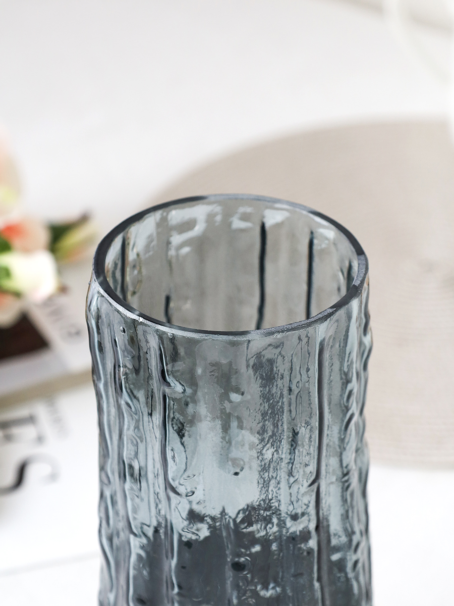 Ваза для цветов 25 см серая / WRD-163 /уп 24/ без и/уп