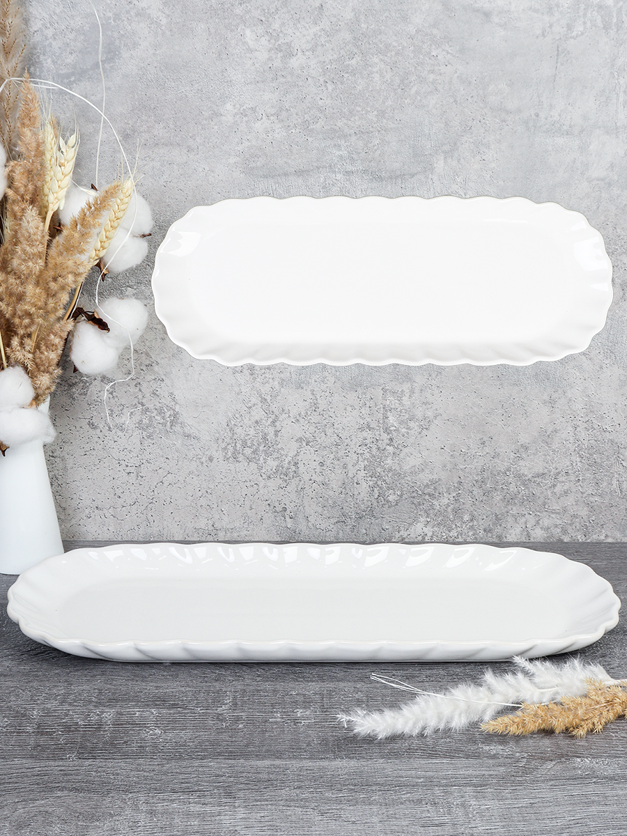 Блюдо прямоугольное 42х15,5х2,8 см / DR-1090 /уп 9/